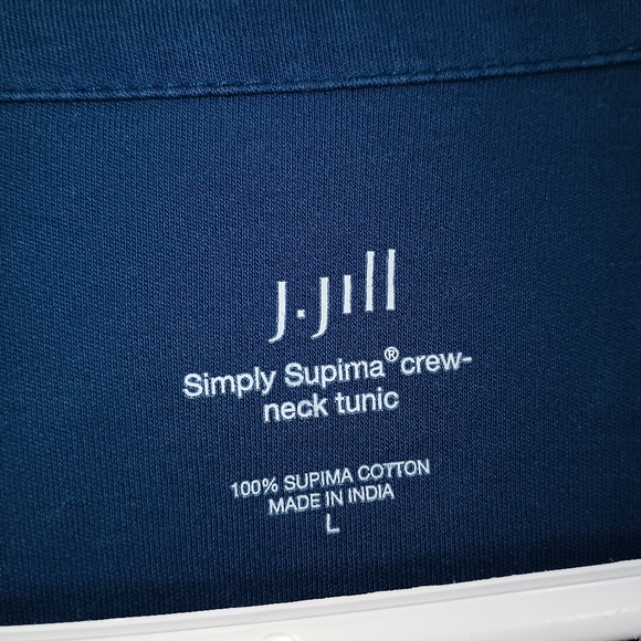 J. Jill J. Jill J.Jill J.Jill Simply Supima  tunic teal Large long sleeve - Picture 5 of 5